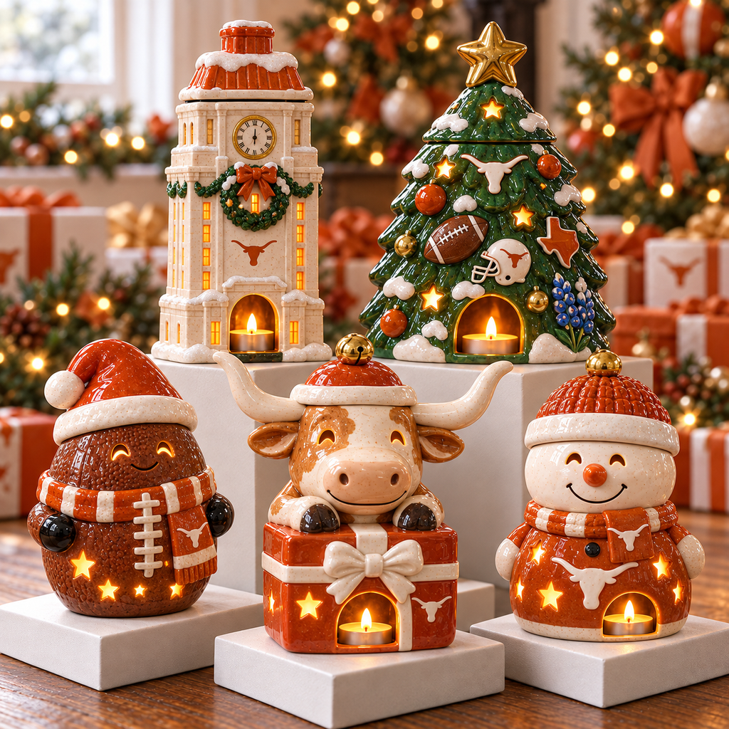 TLS CHRISTMAS CERAMIC CANDLE HOLDER HQH