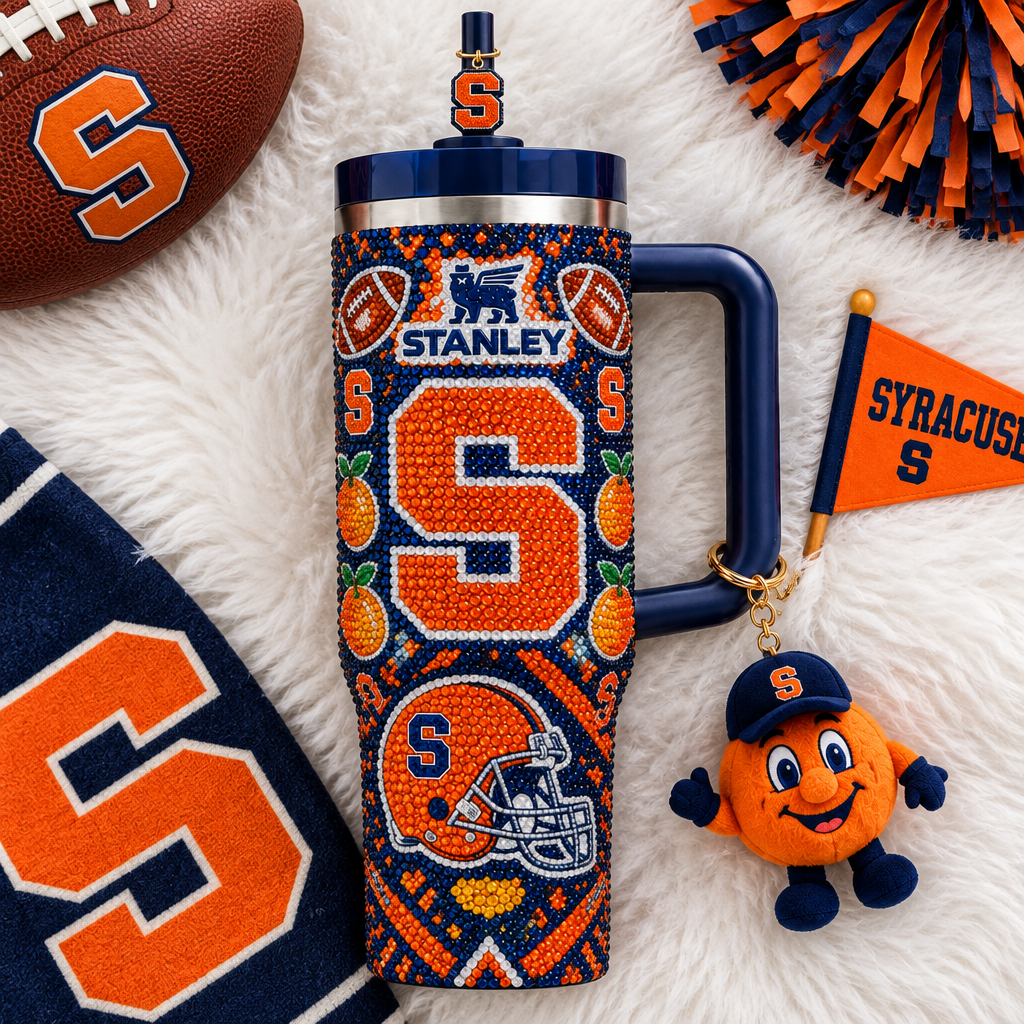 Syracuse Orange 40oz Tumbler With Handle TTNL