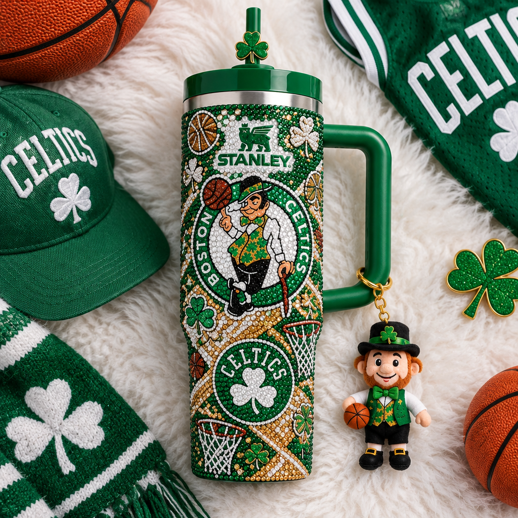 Boston Celtics 40oz Tumbler With Handle TTNL