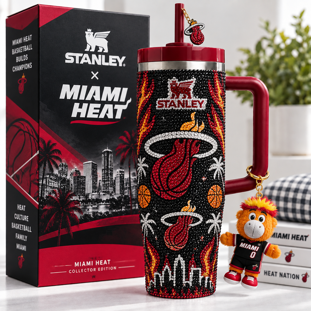 Miami Heat 40oz Tumbler With Handle TTNL