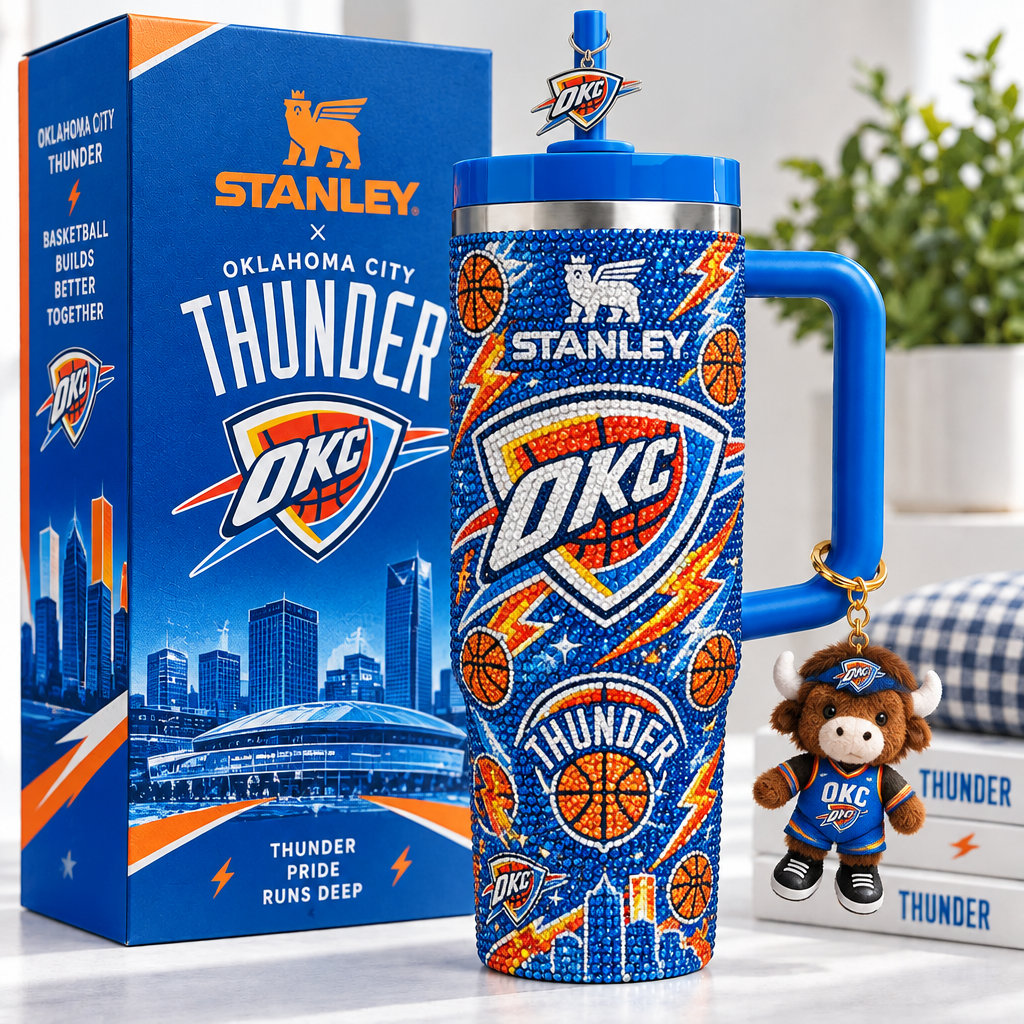 Oklahoma City Thunder 40oz Tumbler With Handle TTNL