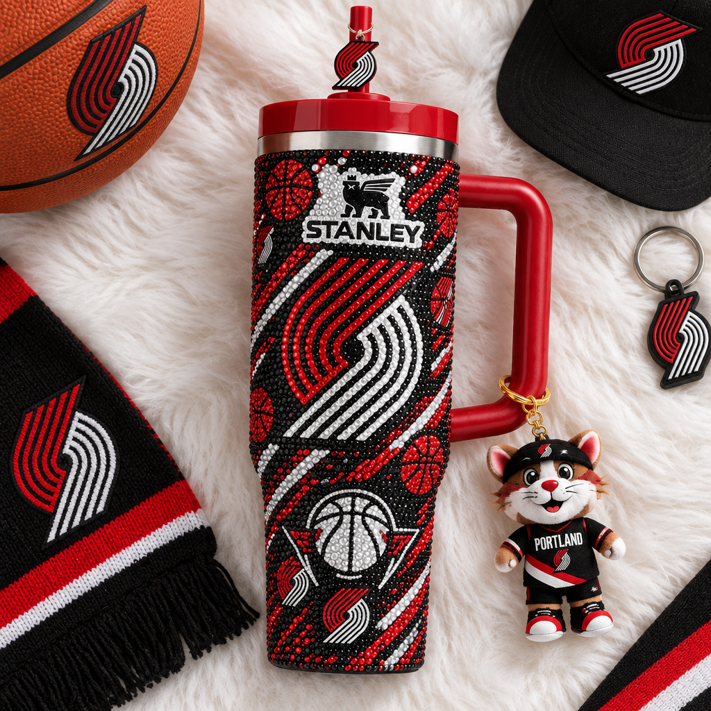 Portland Trail Blazers 40oz Tumbler With Handle TTNL