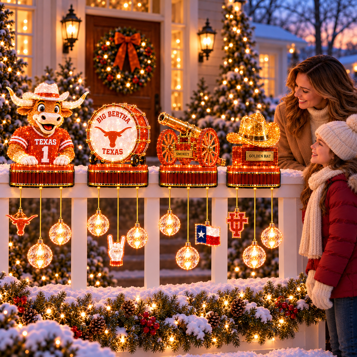Premium TLS Outdoor Christmas Railing Ligh TTMH