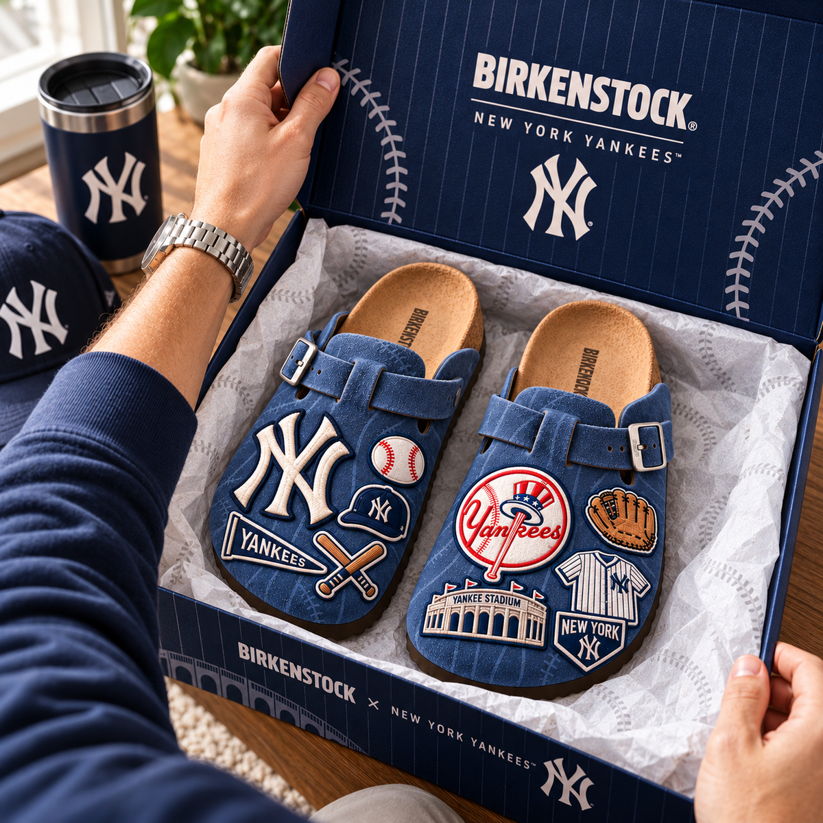 PREMIUM NYY MINK SUEDE CLOGS NPL