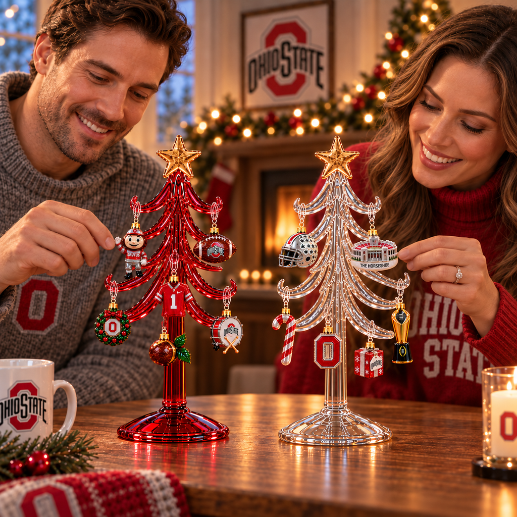 OSB Premium Glass Christmas Tree With Ornaments TNSM