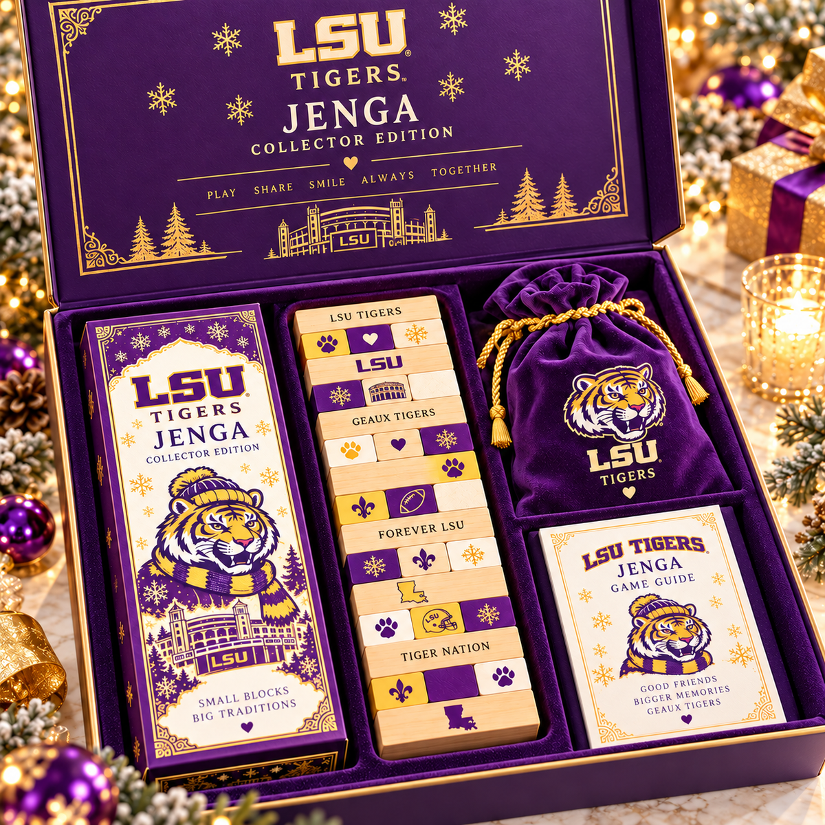 Jenga Collector Edition – Premium LSU Wooden Stacking Game VTH