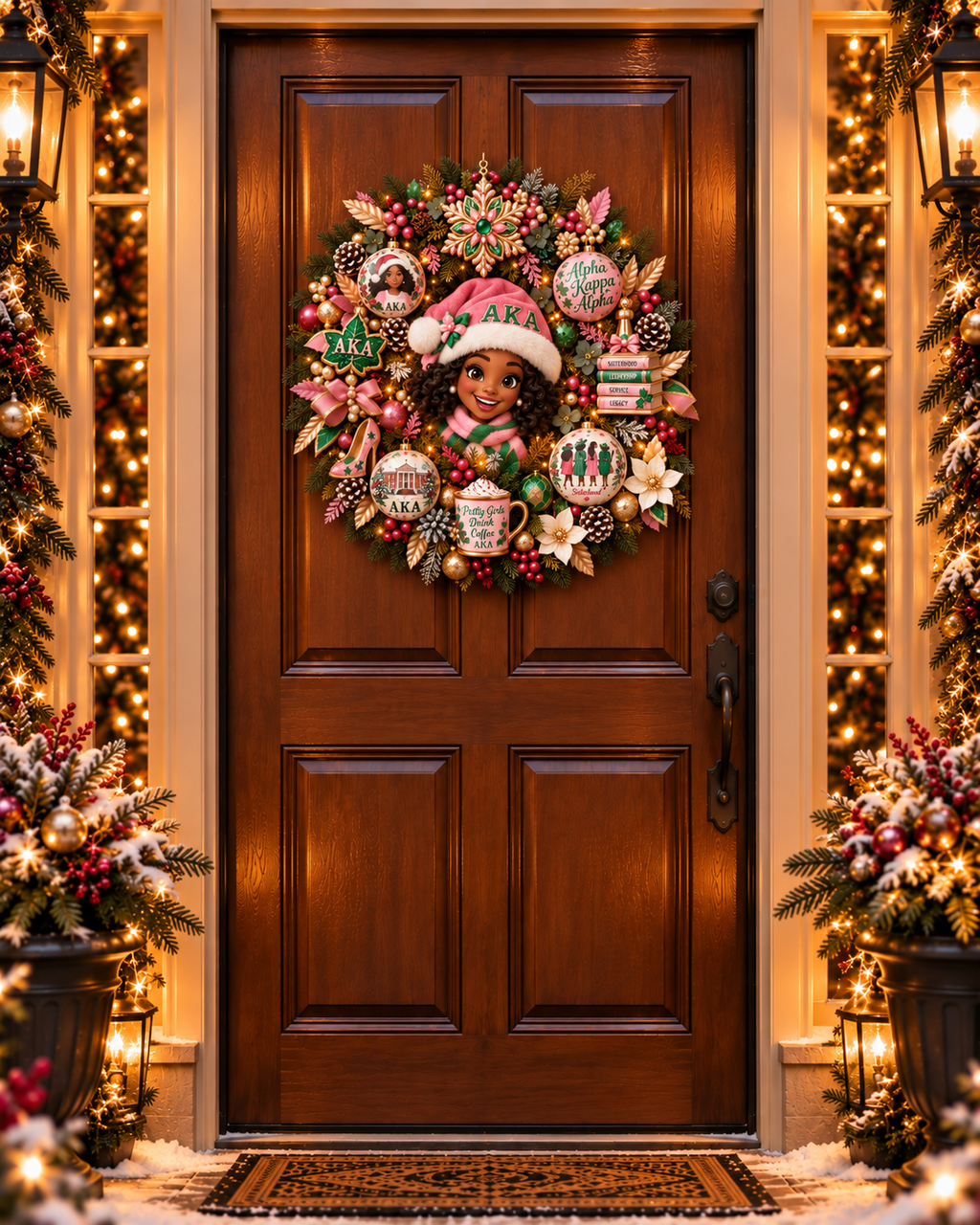 AKA Premium Christmas Ornament Wreath NTTB