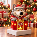 KCC CHRISTMAS CERAMIC CANDLE HOLDER HQH 4