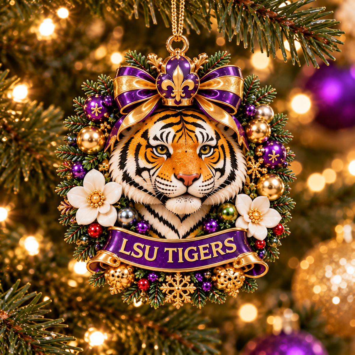 LSU Premium Christmas Keepsake Collection NTNA