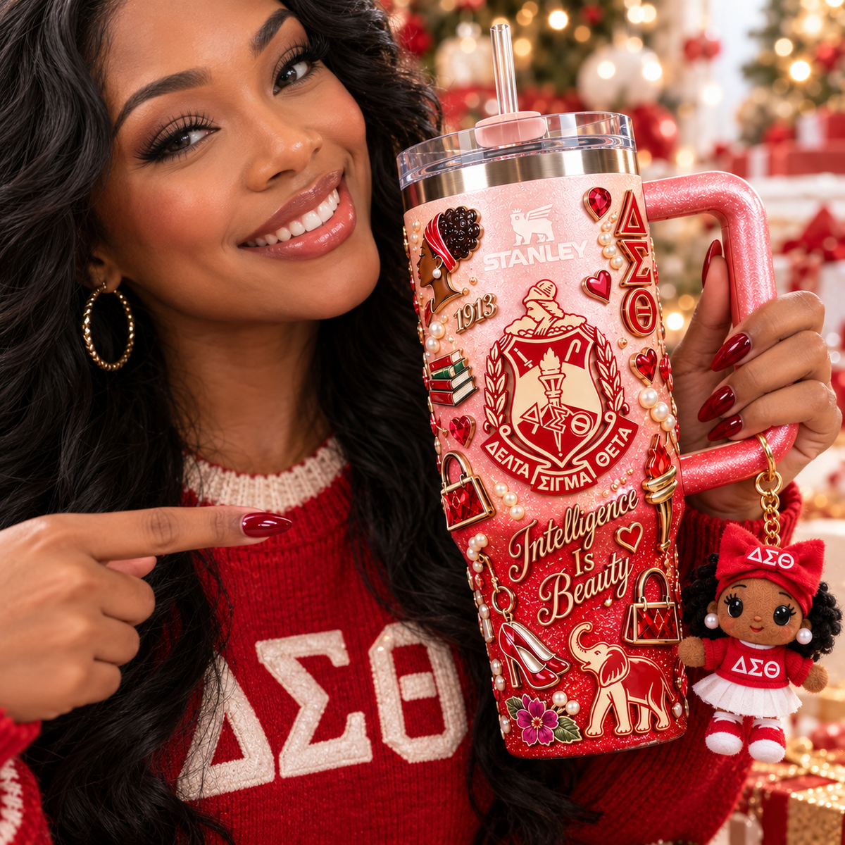 DST 40oz 3D Embossed Glitter Tumbler Collector Edition TTNL
