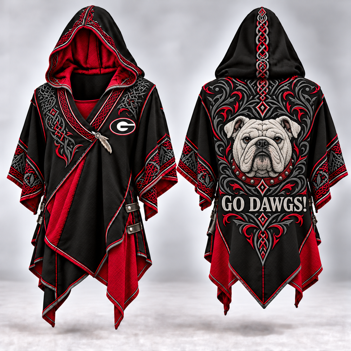 GGBD Gothic Viking Hooded Poncho PNPA