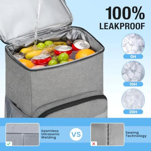 Backpack Cooler - Large Capacity Insulated Leak Proof Backpack for Men and Women Cooler Bag Picnic Camping Beach Hiking Travel
