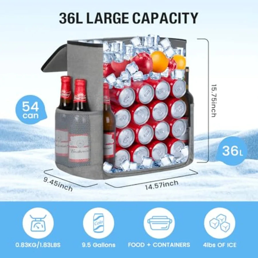 Backpack Cooler - Large Capacity Insulated Leak Proof Backpack for Men and Women Cooler Bag Picnic Camping Beach Hiking Travel