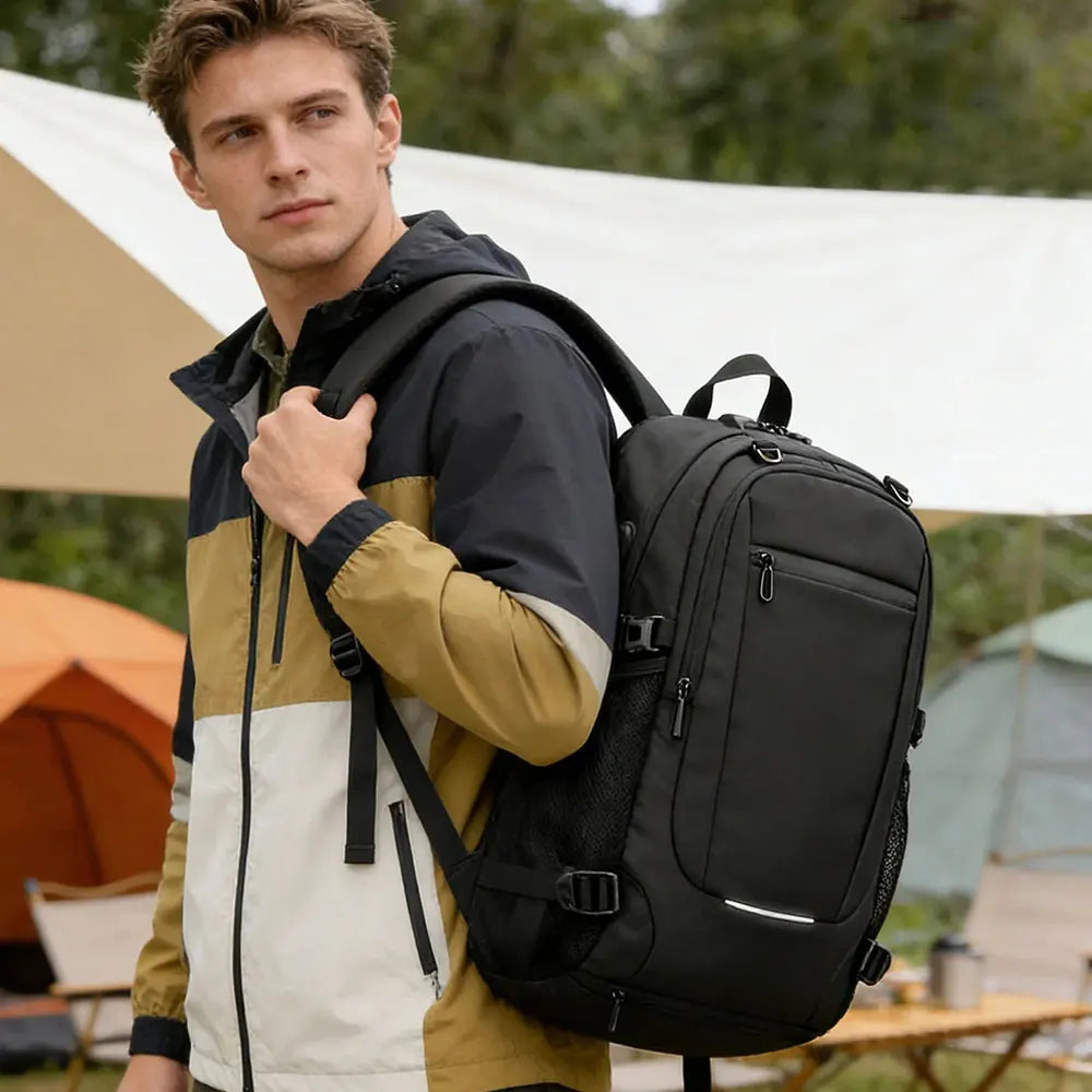 Unisex Travel Backpack for Man and Women Waterproof Business Trip Laptop Backpacks Multifunction Combination Lock School Bag