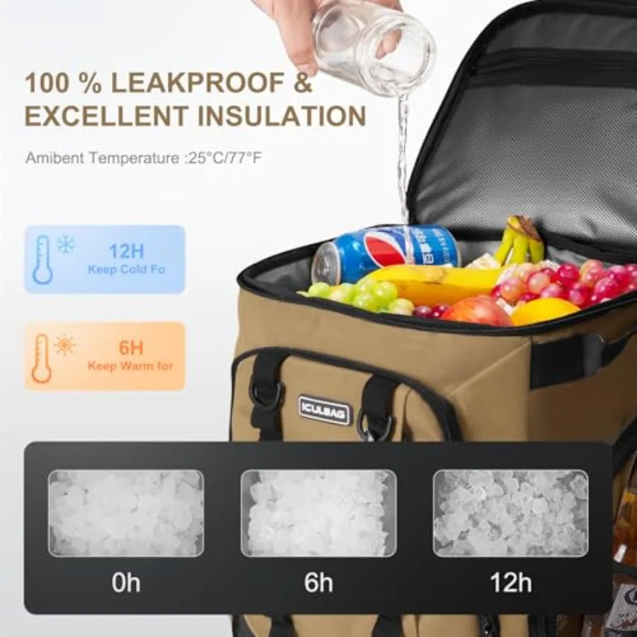 Beach Cooler Backpack for Men 36cans Insulated Backpack Cooler Lunch Bag for Women Camping Hiking Picnic Travel for 18 Hours Co