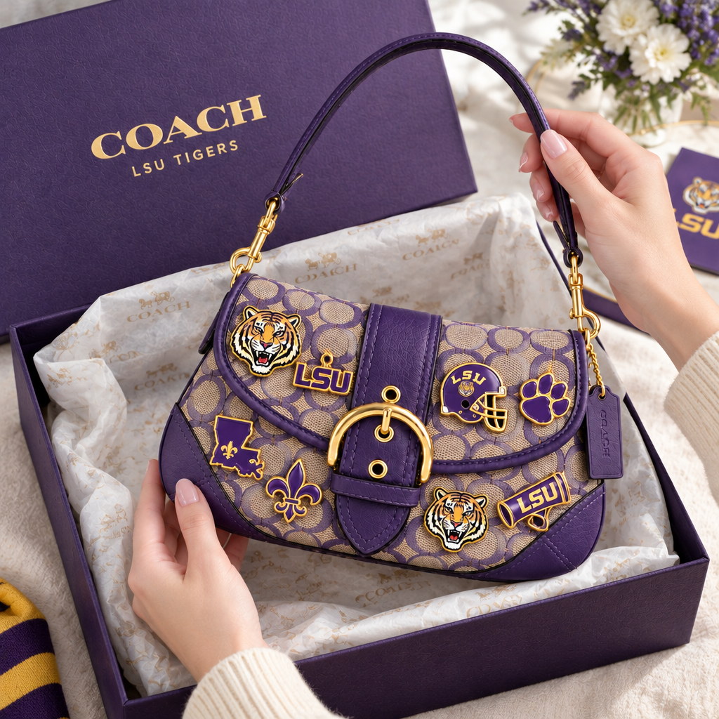 LSU Tigers Soho Bag With Charm