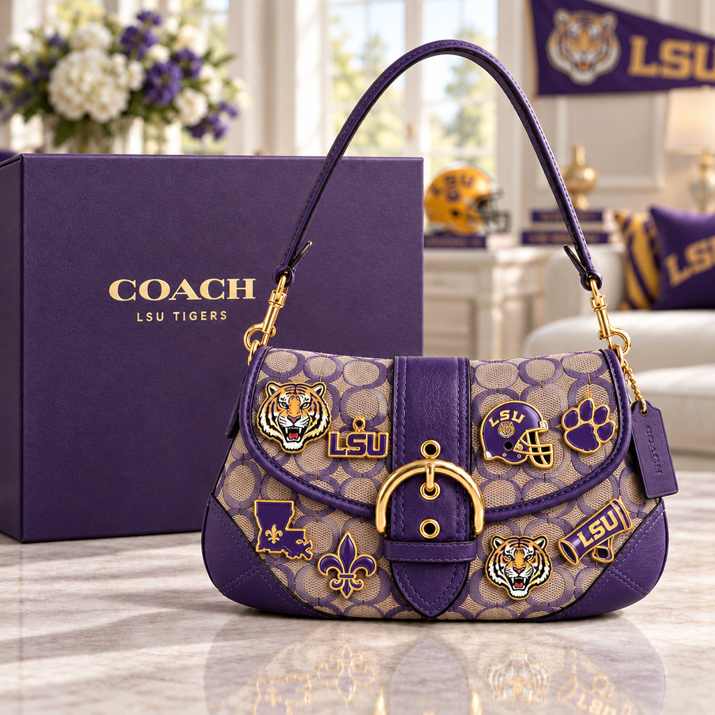 LSU Tigers Soho Bag With Charm