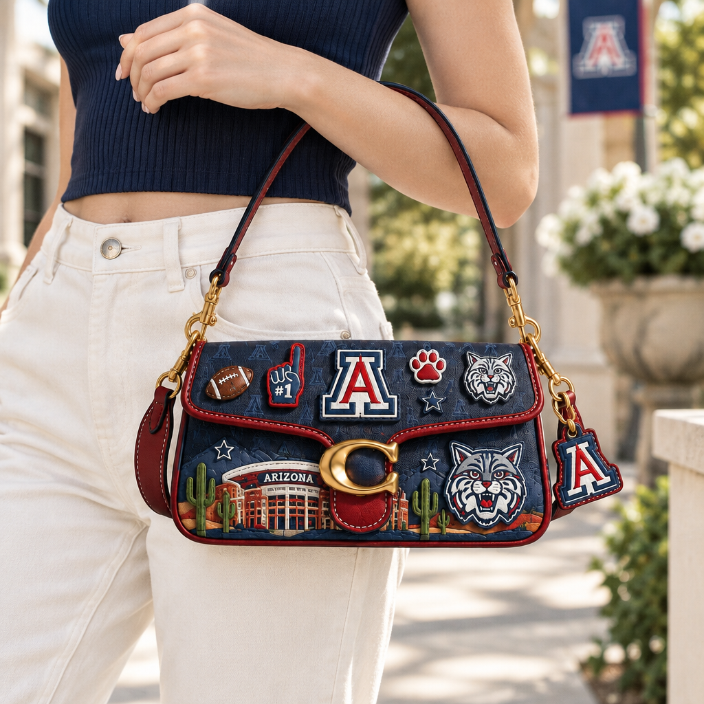 Arizona Wildcats Coach Shoulder Cross With Charm