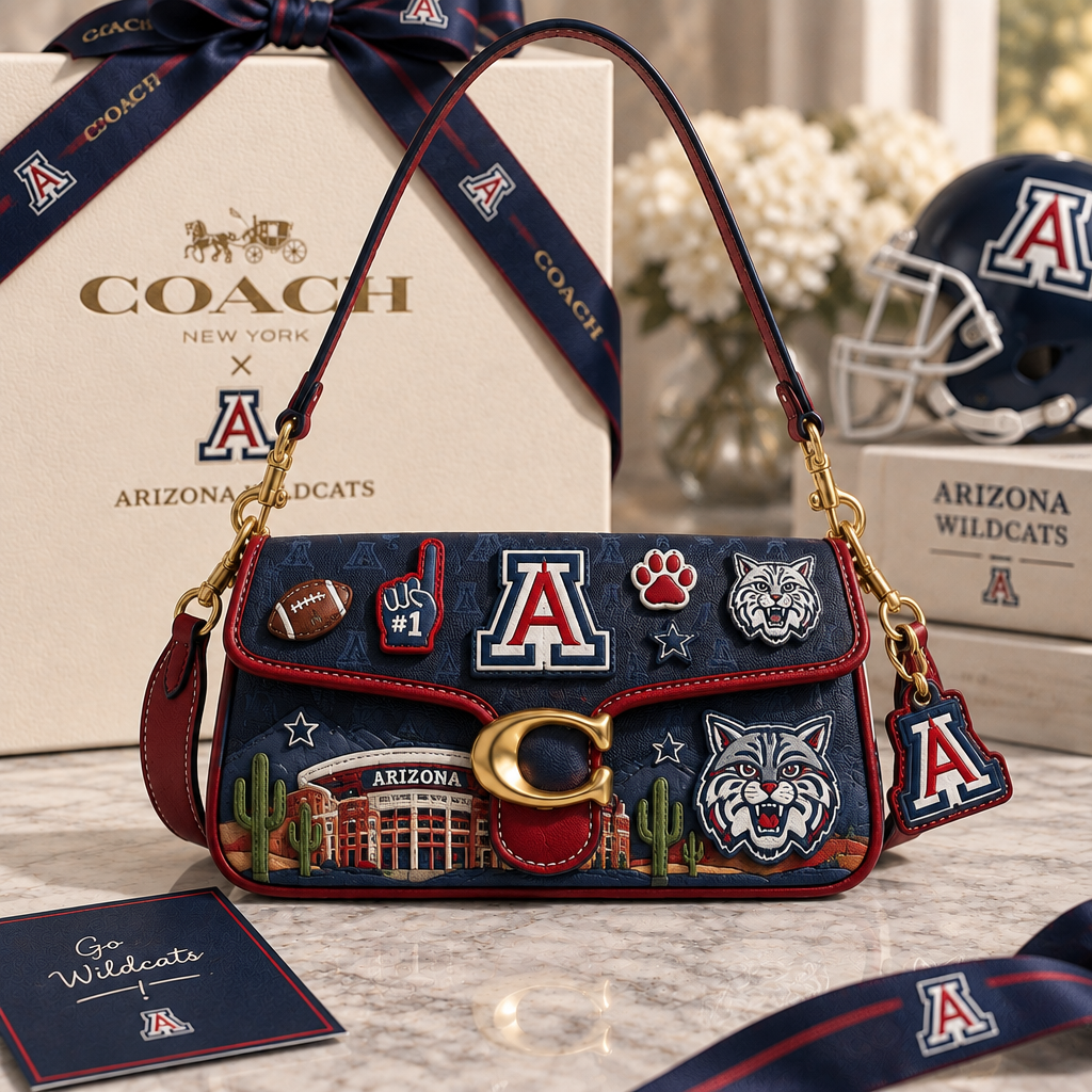 Arizona Wildcats Coach Shoulder Cross With Charm