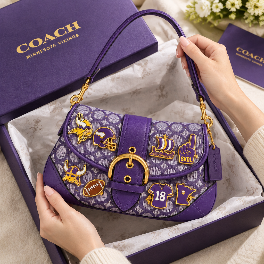 Minnesota Vikings Soho Bag With Charm