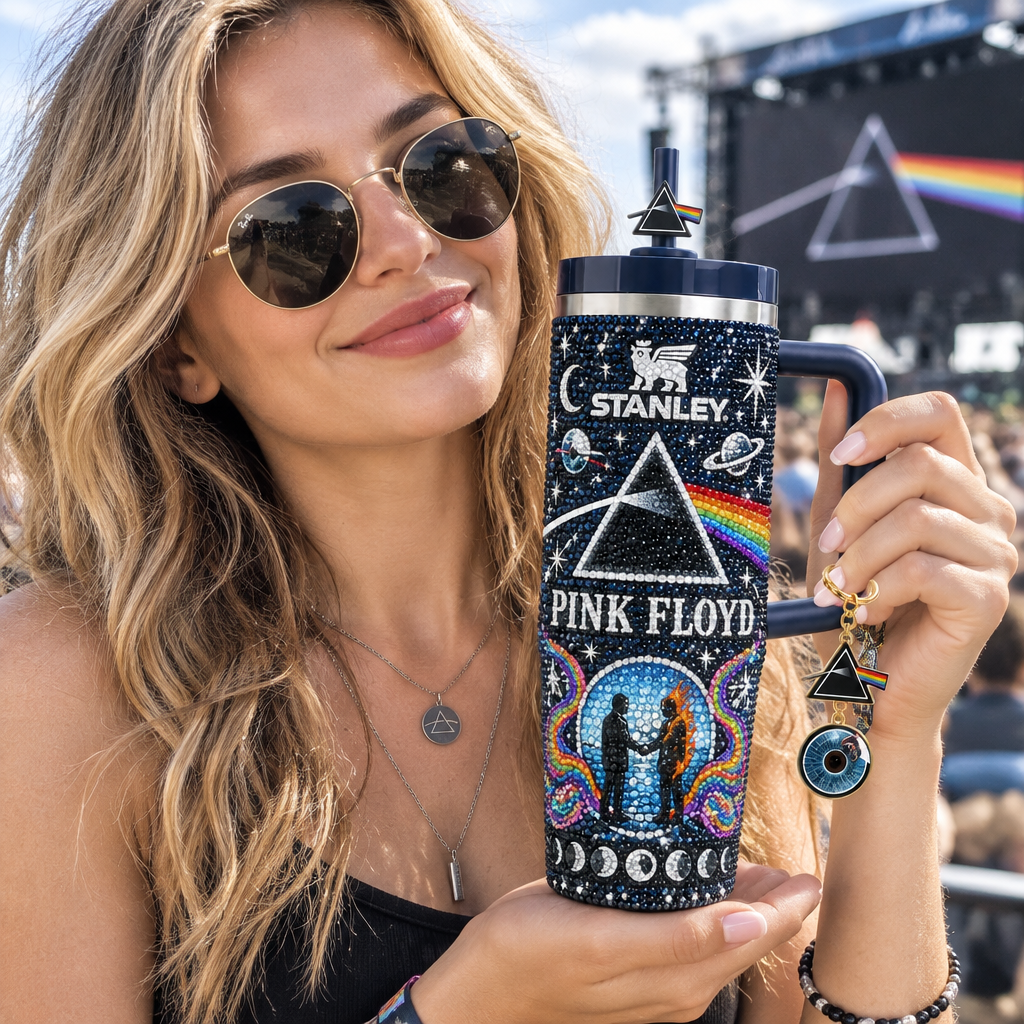 Pink Floyd 40oz Tumbler With Handle TTNL