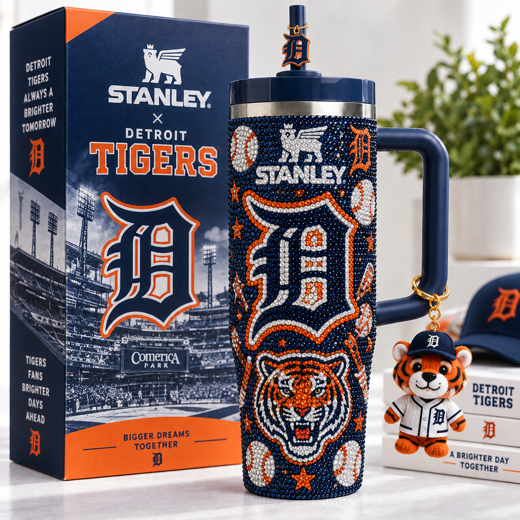 Detroit Tigers 40oz Tumbler With Handle TTNL