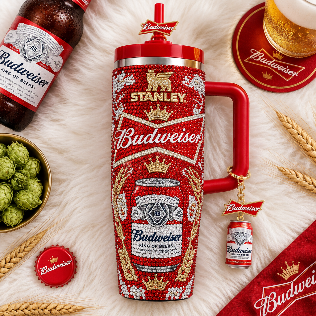 Budweiser 40oz Tumbler With Handle TTNL