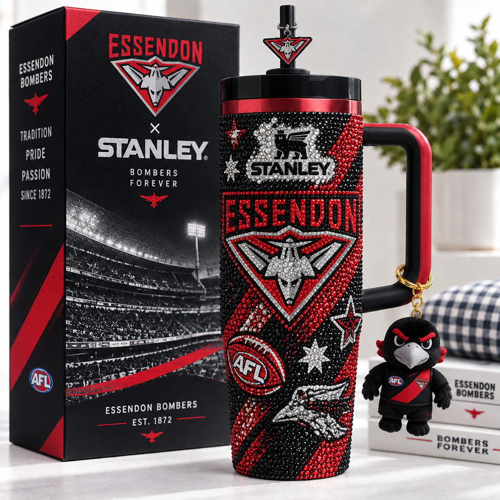 Essendon Bombers 40oz Tumbler With Handle TTNL